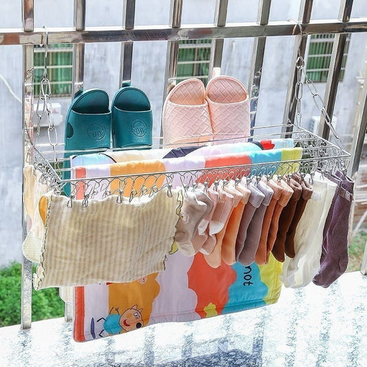 Shoe Rack Stainless Steel Multifunctional Window Sill Balcony Adjustable Universal Hanger Sock Shoe Drying Artifact Drying RackShoe drying rack, stainless steel multifunctional window sill, adjustable balcony20240617 - 7starsfurnituresg