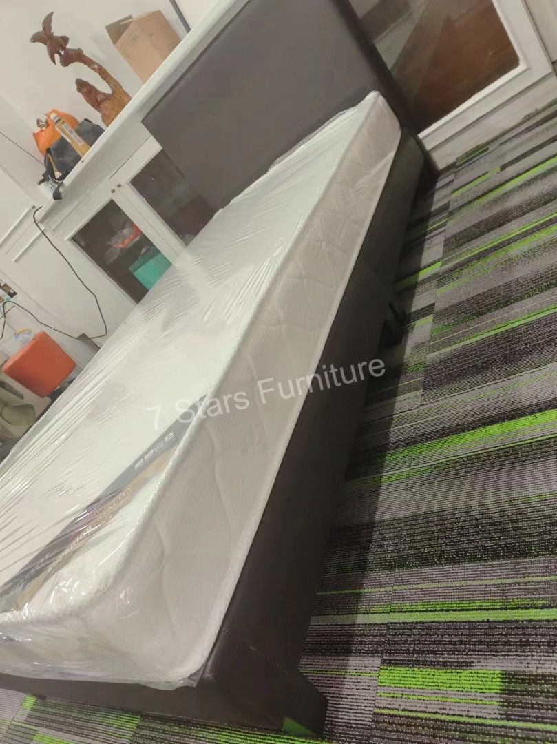 High-Quality Spring Queen Mattress - Double Bed 150x200cm Comfort Support - 7starsfurnituresg