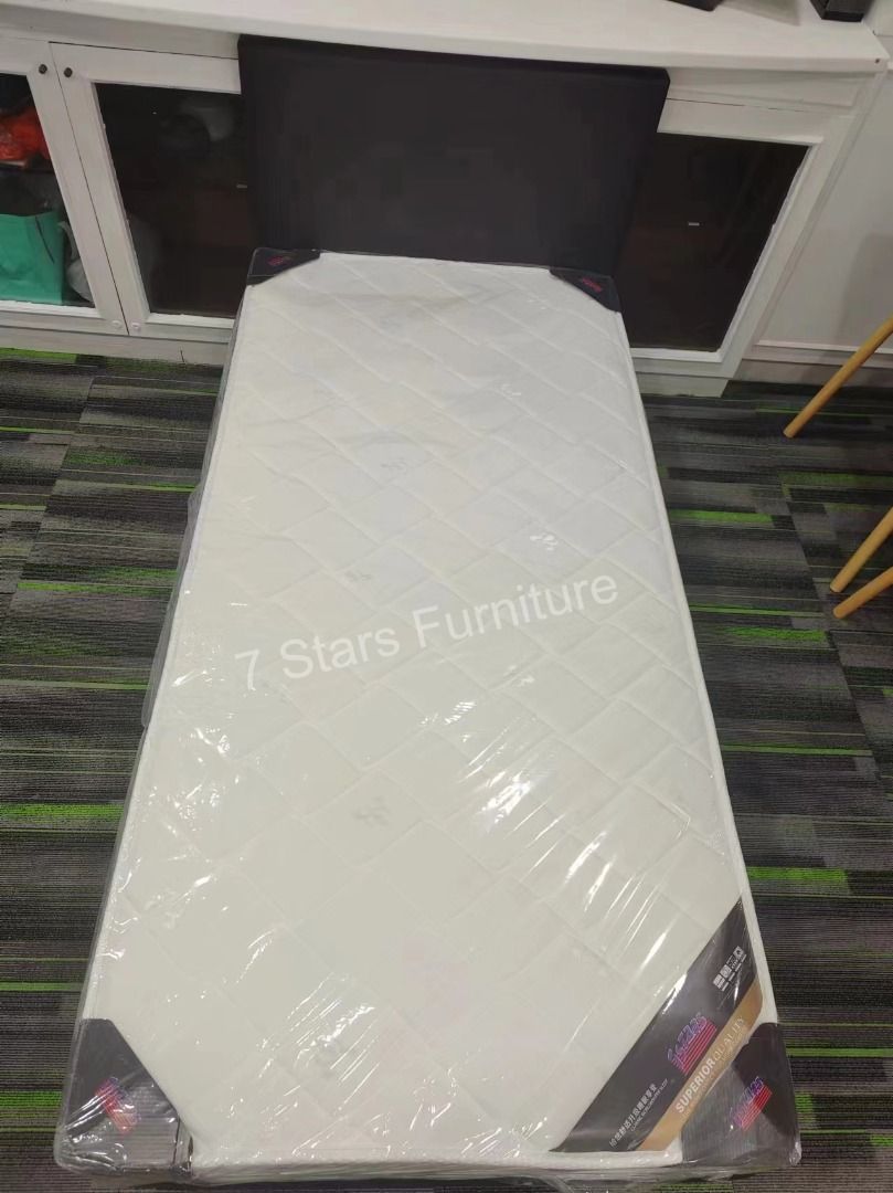 High-Quality Spring Queen Mattress - Double Bed 150x200cm Comfort Support - 7starsfurnituresg